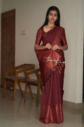 Attractive Kanjivaram Woven Silk Saree With Blouse Piece RED