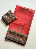 Roopkala Premium Jari Weaving Softy Silk Saree - RED