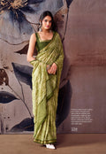 Elegant Floral Designer Saree -MAHENDI